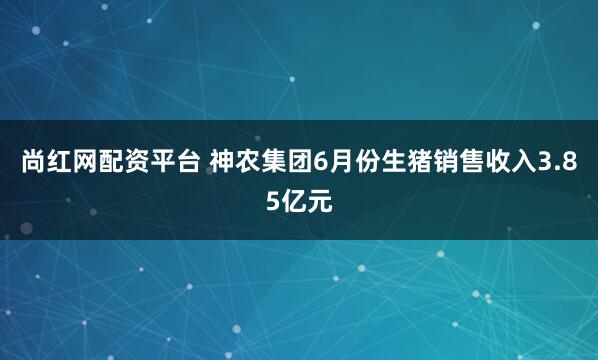尚红网配资平台 神农集团6月份生猪销售收入3.85亿元